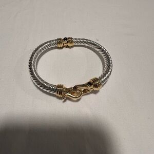 The Styled Collection Ansley Silver and Gold Bangle Bracelet NWT